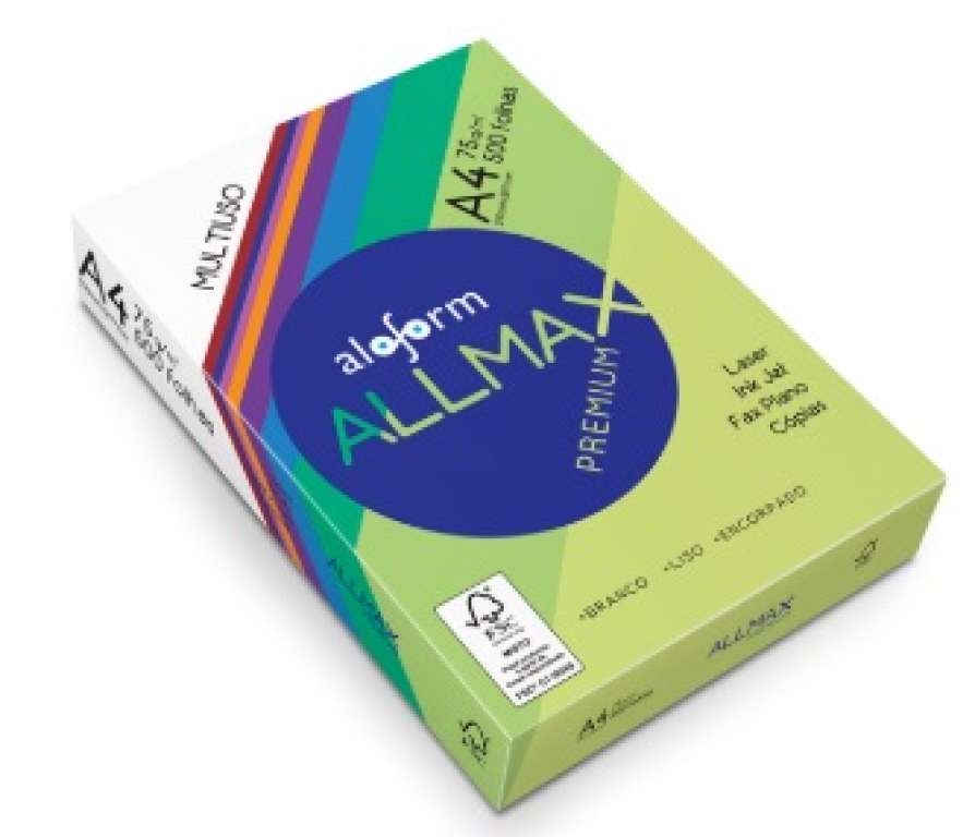 ALOFORM - PAPEL SULFITE A4 ALLMAX PREMIUM 210X297 - PT.500UN