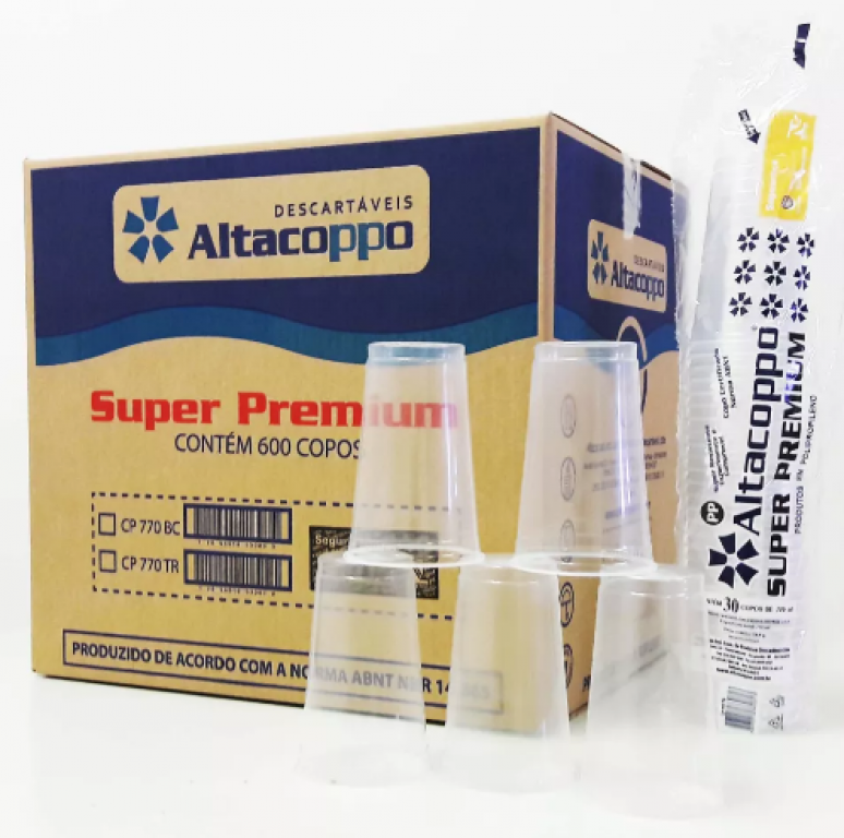 ALTACOPPO - COPO PP 770ML PREMIUM TRANSPARENTE - PT.30UN