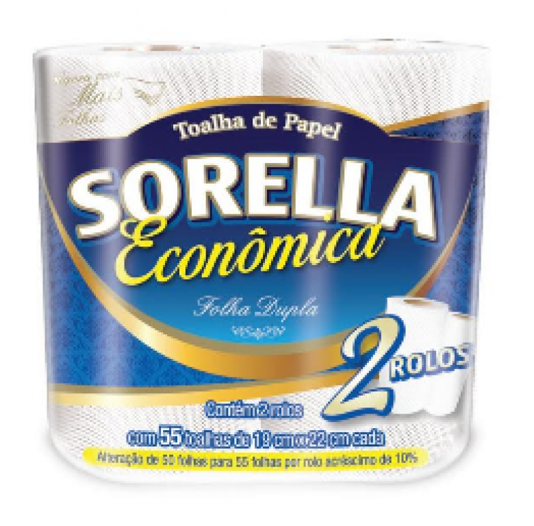 CANOINHAS - PAPEL TOALHA SORELLA ECONOMICA 55FLS - PT.02UN