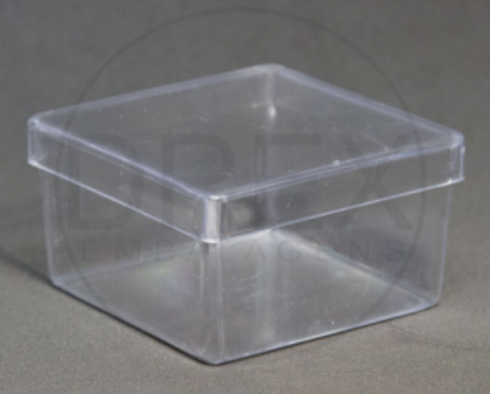 DREX - CAIXINHA ACRILICA QUADRADA 7X7 CRISTAL - PT.10UN