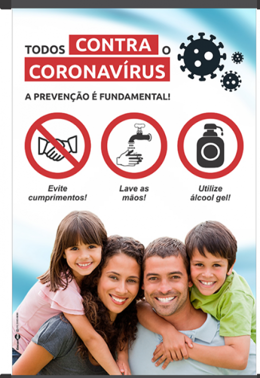 ENCARTALE - BANNER LONA 60X40CM TODOS CONTRA O CORONA VIRUS - UN