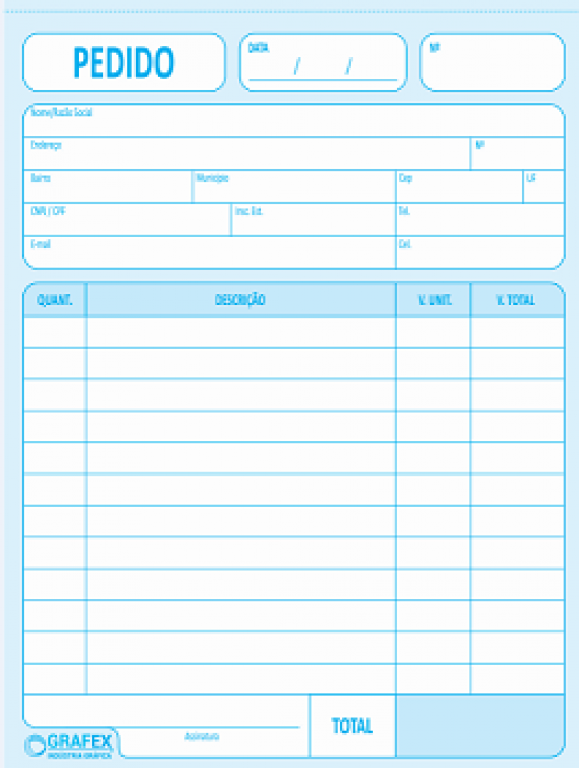 GRAFEX - PEDIDO MEDIO 2VIA AUTOCOPIATIVO F025 - PT.10 BLS