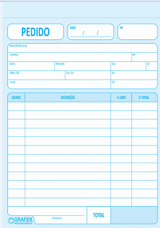 GRAFEX - PEDIDO MEDIO 2VIA F025 - PT.10BLS