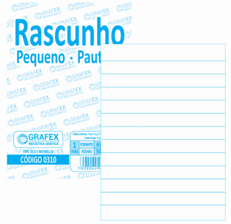 GRAFEX - RASCUNHO PEQUENO PAUTADA F050 - PT.10 BLS