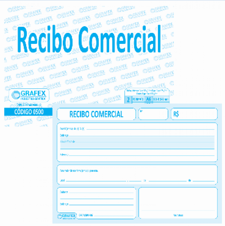 GRAFEX - RECIBO COMERCIAL F050 - PT.10BLS