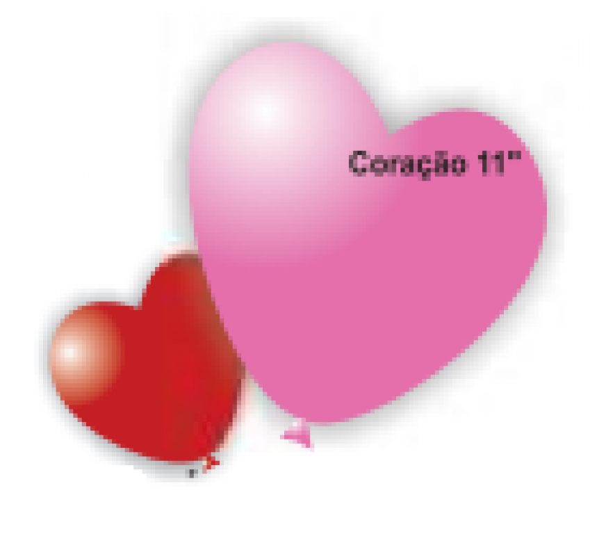 HAPPY DAY - BALAO CORACAO 11 LISO ROSA - PT.12UN