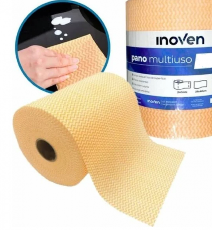 INOVEN - PANO MULTIUSO 28CM X 25MTS LARANJA - UN