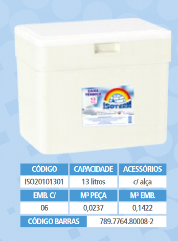 ISOTERM - CAIXA TERMICA 013 LTS - UN