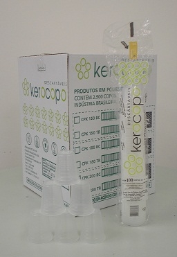 KEROCOPO - COPO 180ML TRANSPARENTE - PT.100UN