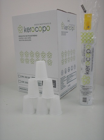KEROCOPO - COPO 300ML BRANCO - PT.100UN