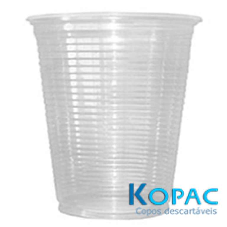 KOPAC - COPO 180ML PLASTICO PS TRANSPARENTE  - CX.25X100UN