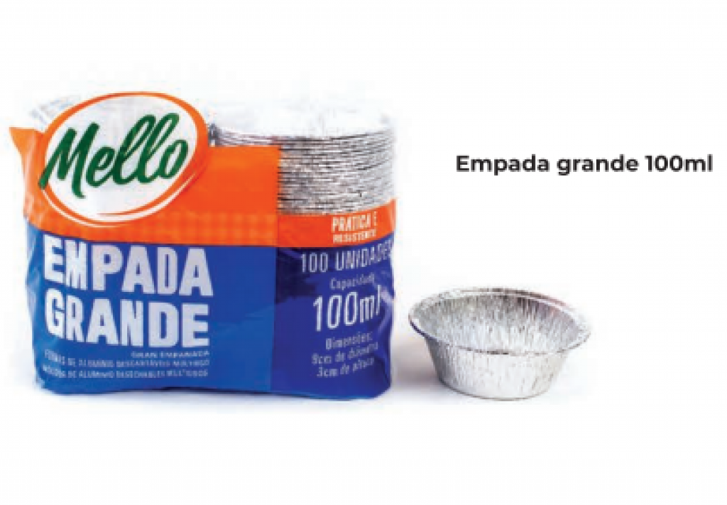 MELLO - FORMINHA 100ML EMPADA GRANDE (90X30) - PT.100UN