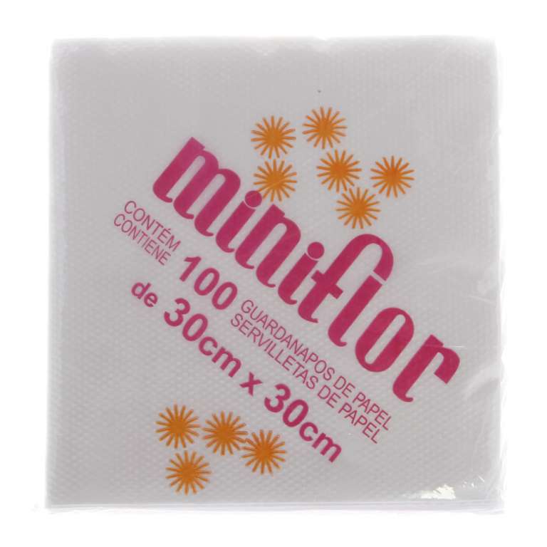 MINIFLOR - GUARDANAPO F. SIMPLES 30X30 - PT.100UN