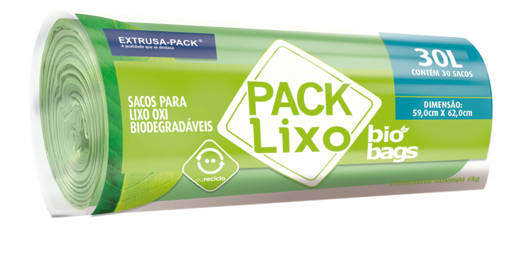 PACK LIXO BIOBAGS 030 LITROS VERDE 59X62 RL 30 UN