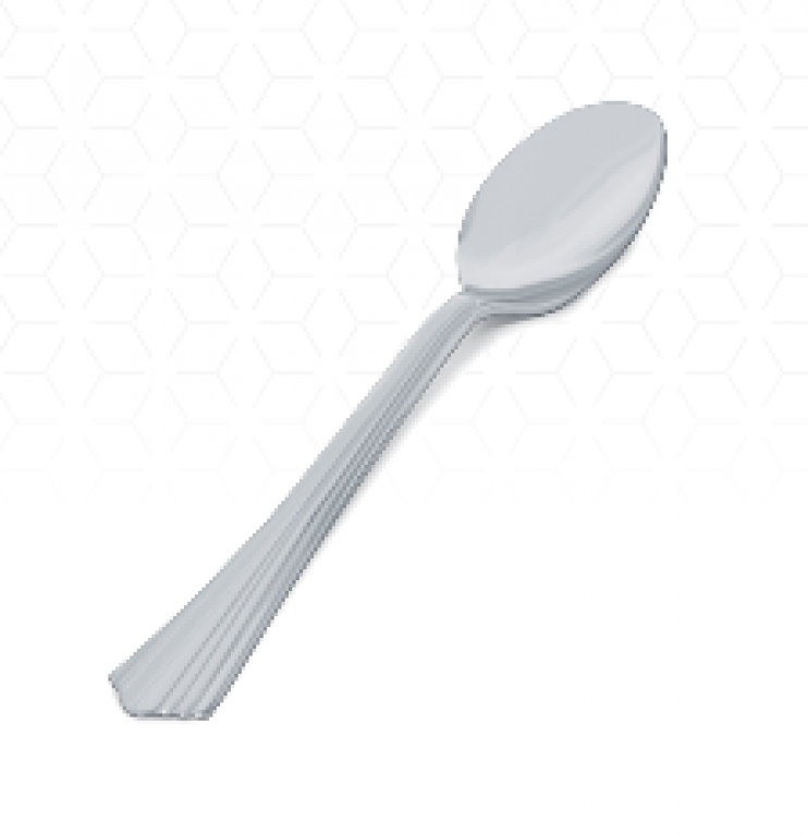 SILVER PLASTIC - COLHER REFEICAO CLASSICA - PT.10UN (B0302010)