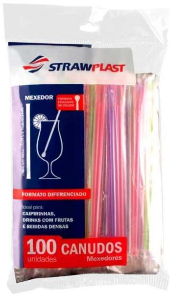 STRAW - CANUDO FLEX SACHE NEON MISTO 06 MM (CS-312) - PT.100UN