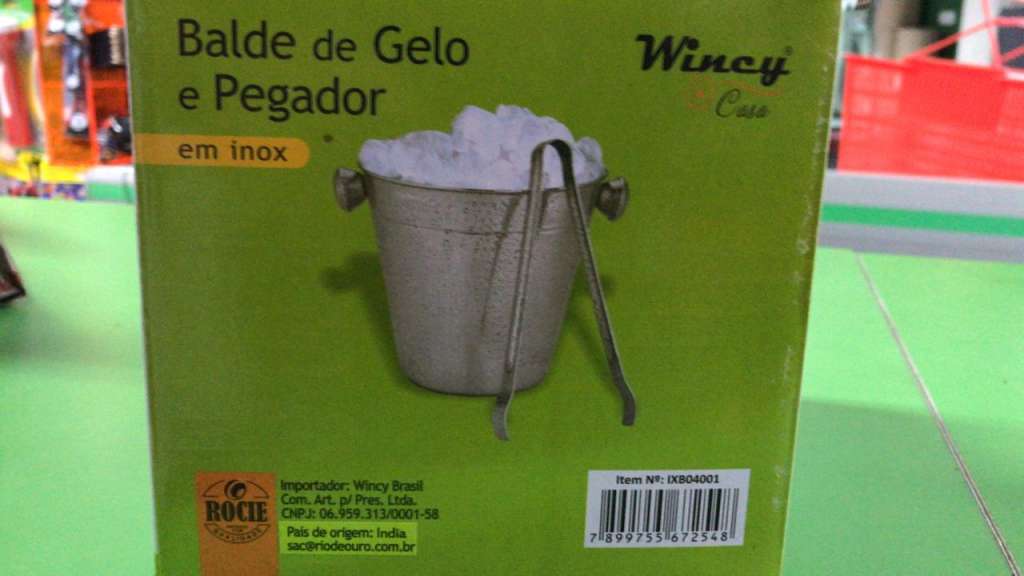 WINCY - BALDE GELO E PEGADOR DE INOX - UN (IXB04001)